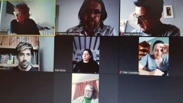 La reunión virtual se realizó hoy al mediodía.  Foto: Prensa ATEN