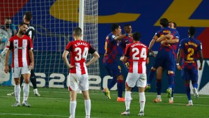 No hubo gol N° 700 para Messi, pero el Barcelona le ganó al Athletic de Bilbao y es líder en soledad