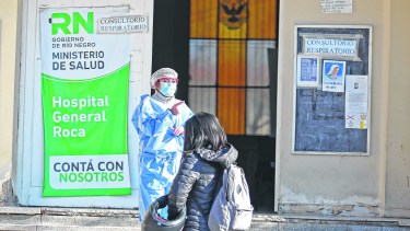 El centro de consultas respiratorias en el hospital de Roca. Foto: Juan Thomes