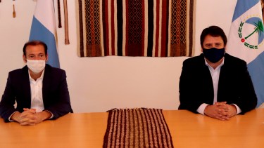 En el anuncio anterior participaron solo el gobernador Gutiérrez y el intendente Gaido. Foto archivo: Prensa de Gobierno