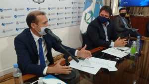 Gutiérrez y Gaido anunciaron obras y más testeos, pero no hay fecha de pago