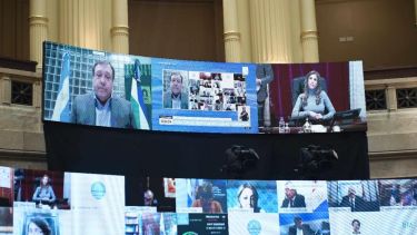 La sesión se concretó este jueves de manera remota, mientras se mantiene el aislamiento preventivo. Foto: gentileza.-