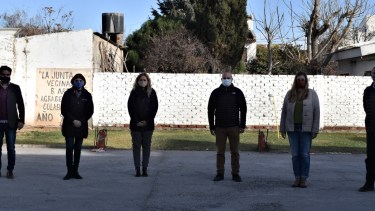 Los cocejales antes de iniciar una sesión durante la pandemia (gentileza)