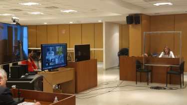 Por las características del delito no se permitió el ingreso a la prensa. Los funcionarios tomaron todos los recaudos frente a la pandemia. (foto: Gentileza Poder Judicial)