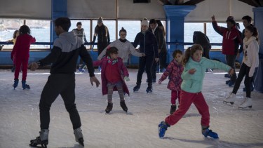 La pista de patinaje del puerto San Carlos cerró por los efectos de la crisis del coronavirus. Archivo