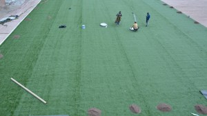 Alianza avanza en la obra de la cancha de césped sintético