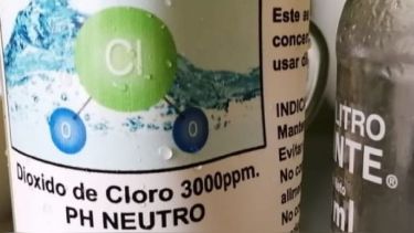 La ANMAT recordó no consumir productos que contengan dióxido de cloro o sustancias relacionadas  (clorito de sodio, hipoclorito de sodio, lavandina). (Gentileza).-