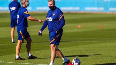 Koeman dirigió su primera práctica con el conjunto culé.