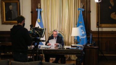 El presidente Alberto Fernández instó hoy a la comunidad internacional a que "facilite la reestructuración ordenada" de deudas. 
Foto: Presidencia.