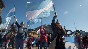La manifestación de este sábado 19 de septiembre congregó ac cientos de personas en el Centro Cívico. Foto: Marcelo Martinez