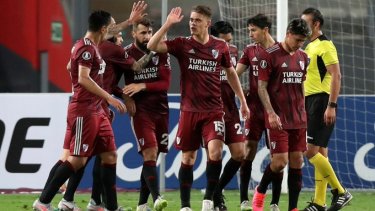 Todos con Lucas Pratto, a quien le bastaron 18’ en cancha para acabar con una larga sequía goleadora: no anotaba desde mayo 2019.