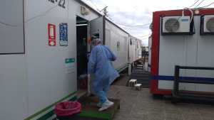 El Heller instaló trailers para internación de pacientes covid en Neuquén