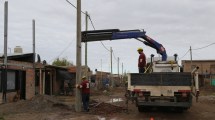 Imagen de Avanza la obra eléctrica en el Obrero A de Cipolletti