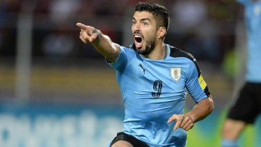Luis Suárez, goleador histórico de Uruguay que hoy recibe a Chile en Montevideo.