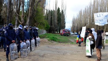 El Foyel, en el momento del operativo de desalojo. Foto: Alfredo Leiva