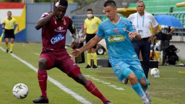 Los Felinos, como llaman a Jaguares, cuentan con el aporte goleador del roquense Pablo Bueno, que lleva 5 tantos en el torneo de Primera de Colombia.