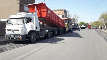 Los trabajos se realizan en las calles Moreno, Tucuman y Alvaro Barros.