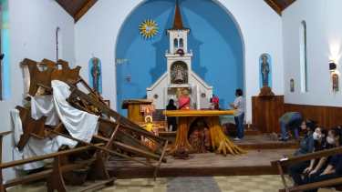Así quedó la parroquia Nuestra Señora de Luján. Foto: Alfredo Leiva