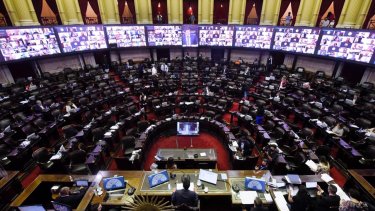 La sesión de Diputados le dio media sanción al proyecto de Aporte Solidario de las Grandes Fortunas. Foto: gentileza @DiputadosAR