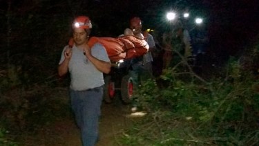 El joven escalador cayó siete metros. Foto: gentileza