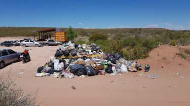 Desde la comunidad Cherqui indicaron que falta controles y que los visitantes al irse dejan basurales. Foto: Gentileza