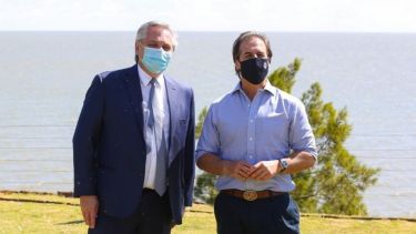 El presidente cruzó a Uruguay este mediodía, donde tenía pactado el encuentro. Foto: Presidencia de la Nación.-