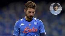 Imagen de El goleador Mertens le rindió tributó a Maradona