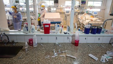 El porcentaje de ocupación de camas UTI es del 85%. (Foto: Juan Thomes)