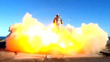 Se estrelló durante una prueba prototipo del cohete de SpaceX destinado a misiones a Marte. 