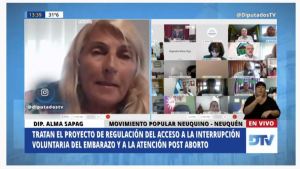 Alma «Chani» Sapag: «la solución no es legalizar el aborto»