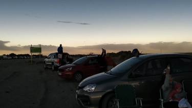 La oscuridad en el acantilado de El Espigón. Foto Gentileza