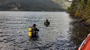 Ya rastrillaron más de una hectárea de lago Moreno y no hallan a Andrés