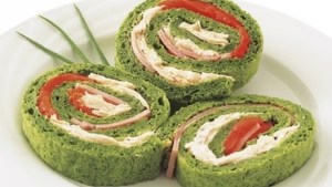 Arrolladito con masa de espinaca facilísimo