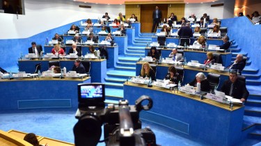 Noviembre del 2018, la Legislatura creaba Río Negro Compras y las tarjetas para estatales. Foto: Marcelo Ochoa.