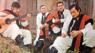 Los Fronterizos, conjunto de una época de giras por los pueblos del país.