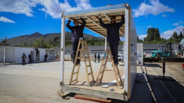 El hospital modular tendrá más de 645 m2 y estará emplazado en el oeste de Bariloche. Foto: Gentileza