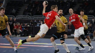 Mathias Gidsel fue elegido figura en el conjunto nórdico. El jugador de 21 años es el máximo anotador para su equipo. 