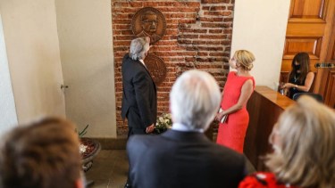 El presidente argentino en el despacho que usó Salvador Allende. 