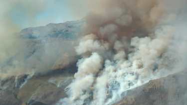 Las llamas devoraron en pocas horas casi el 70 por ciento del campo, que tiene unas 200 hectáreas. (foto Gentileza Splif)