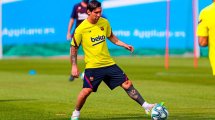 Imagen de Messi volvió a entrenar en Barcelona