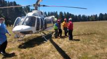 Imagen de Rescataron a un hombre que se le cayó una roca mientras escalaba el Lanín