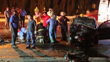 Siete personas resultaron heridas en un triple accidente de tránsito sobre Ruta 7, entre Neuquén y Centenario. (Gentileza Centenario Digital).