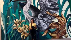 Arte urbano: murales de Fio Silva en dos edificios de departamentos de Roca