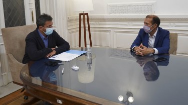 El gobernador neuquino se reunió esta tarde con el presidente de la Cámara de Diputados, Sergio Massa, (Neuquén Informa)