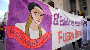 El reclamo de justicia por Úrsula en todos los Tribunales del país. Foto: Franco Fafasuli para Infobae.-