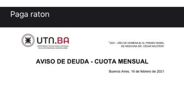 La captura del mail. 