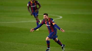 Lionel Messi y sus últimos festejos en Barcelona. Su contrato termina a mitad de año. 