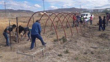 En Jacobacci, el Invernadero Escuela se construyó en el predio del CET N° 26. Foto: José Mellado