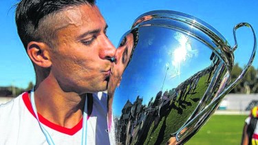 Un jugador con muchos goles que deja el club barilochense. Foto: gentileza Marcos Ojeda. 