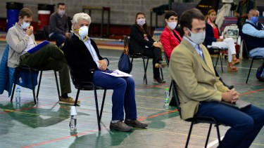 Los candidatos no tuvieron grandes cruces entre ellos, a pesar de provenir de vertientes ideológicas distintas. Foto: Chino Leiva
